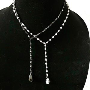 Two teardrop necklaces